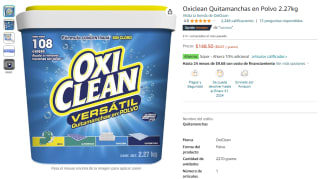 Oxiclean Quitamanchas en Polvo 2.27kg por $149 en Amazon