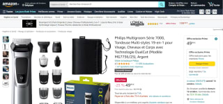 Tondeuse Multi-styles 19-en-1 Philips Multigroom Série 7000 à 49,99€