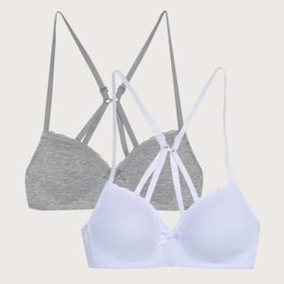 Pack 2 Sostén Con Soft Sin Arco Algodón Niña por solo $4.990