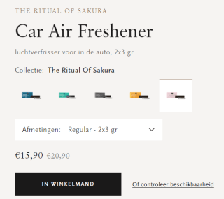 Rituals Autoluchtverfrisser voor €15,90