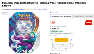 Pokémon TCG: Paradox Clash - Walking Wake EX Tin voor €18,69 bij Bol.