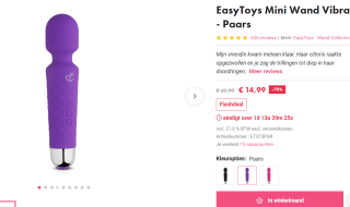 iWand Mini Wand Vibrator - paars voor €14,99 bij EasyToys