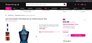 Jean Paul Gaultier Ultra Male Eau de Toilette - £36.50