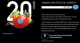 Gratis KANZI® 20 years gift-box op laten sturen