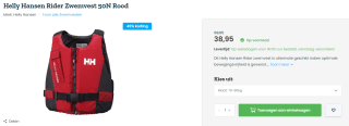 Helly Hansen Rider Zwemvest 50N voor €38,95 bij Boottotaal
