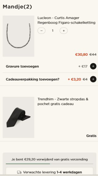 Tot 40% korting op alles + gratis stropdas en pochet bij bestellingen boven €30 bij Trendhim