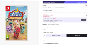 Juego Dino Ranch Nintendo Switch por 18.3€ (Cuenta Nueva 10.98€)