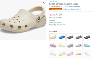 Crocs Classic Clog Bone voor €10 bij Amazon.nl