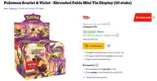 Pokémon Scarlet & Violet Shrouded Fable Mini Tin Display (10 stuks) voor €70 bij Bol