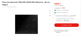 Placa de Inducción TEKA IBC 63320 MSS por 284,99€