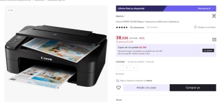 Canon PIXMA TS3350 Negro / Impresora multifunción inalámbrica por 38,53€ (cuenta nueva 26,53€)