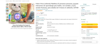 Perezoso interactivo de la marca Fisher Price por 12,64€