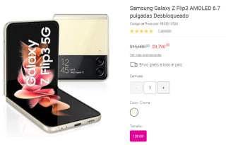 Samsung Galaxy Z Flip3 Libre por $9,790 en Liverpool