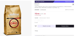 Lavazza Qualità Oro 1kg café en grano por 9,03€