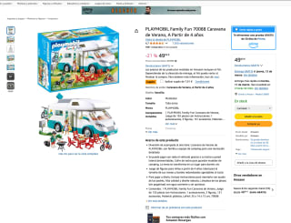 PLAYMOBIL Family Fun 70088 Caravana de Verano por solo 41,99€