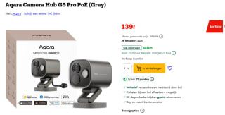 Aqara Camera Hub G5 Pro PoE voor €139 bij Bol