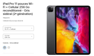 Tablette 11" Apple iPad pro à 769€