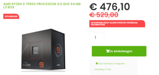 AMD Ryzen 9 7950X Processor voor €476,10 bij Sicomputers