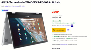ASUS Chromebook Flip CX1 CX1400FKA-EC0089 voor €289,17 bij Bol.com