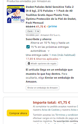 Dodot Pañales Sensitive Talla 2 de 273 Pañales + 1 Pack de 40 Toallitas por 41,75€