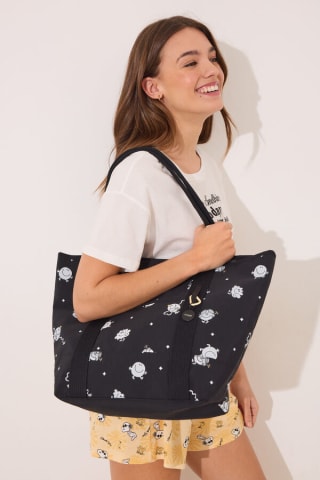 Bolso Tote negro Mr.Men & Little Miss por 22,99€.