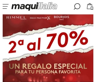 Segunda Unidad al -70% de Descuento desde Maquillalia.