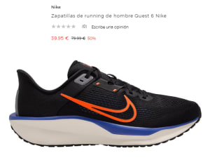 Zapatillas de running de hombre Quest 6 Nike por 39.95€