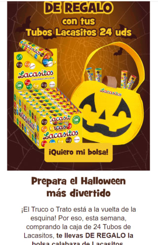 Regalo de bolsa calabaza por compra