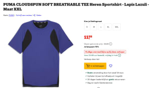 PUMA Cloudspun Soft Breathable T-shirt Heren voor €11,99 bij bol
