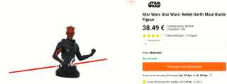 Star Wars – Rebels Bust 1/7 Darth Maul 15 cm voor €38,49 bij Tradeinn