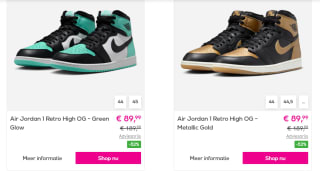 Diverse Nike Air Jordan 1 Retro High OG sneakers vanaf €69,99 bij Veepee