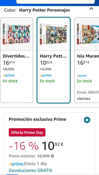 Treft puzzle collage Harry Potter 2000 piezas por 10,92€.