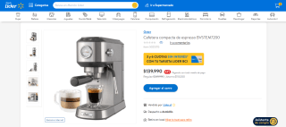 Cafetera Compacta De Espresso por $139.990