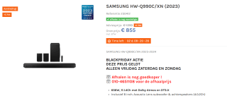 SAMSUNG HW-Q990C/XN (2023) voor €855 bij VonBurg