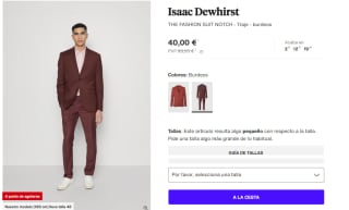Traje para Hombre Isaac Dewhirst THE FASHION SUIT NOTCH por 40€