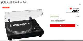 LENCO L-3818 Direct Drive platenspeler voor €246,20 bij de Mediamarkt