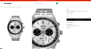 Seiko Reloj de hombre Neo sports SSB425P1 de acero con correa plateada por solo 208€