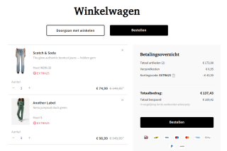 25% extra korting bij Otrium bij besteding vanaf €150