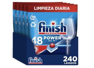 200 pastillas Finish Powerball POWER All in 1 REGULAR para Lavavajillas 47,95€ (Nuevos usuarios 28,77€)