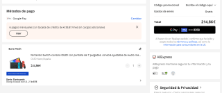 Consola Nintendo Switch OLED por 214,86€