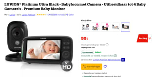 Luvion Ultra Black Beeldbabyfoon voor €99 bij Bol