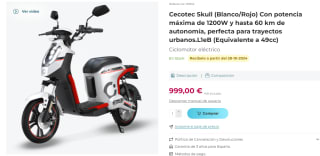 Ciclomotor eléctrico Cecotec Skull por 999€