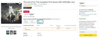Primer Temporada Completa: The Last of Us [4K UHD] [Blu-ray] por $594 en Amazon