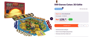 999 Games Catan: 3D Editie voor €129,95 bij iBOOD