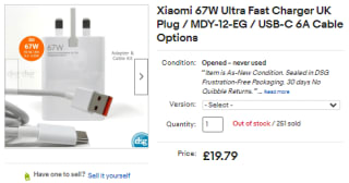 Catch a Xiaomi ultra fast charger UK plug at eBay for £19.79