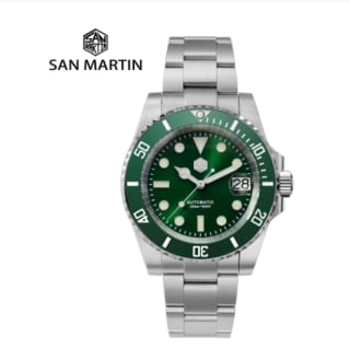 San Martin-Reloj de lujo para hombre resistente al agua por solo 164€