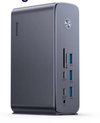 Estación de acoplamiento BASEUS USB-C Hub a HDMI, 8k, con varios puertos por 57,28€