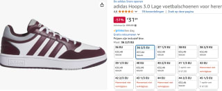 Adidas Hoops Hoops 3.0 - Sneakers voor €31,84 bij Amazon