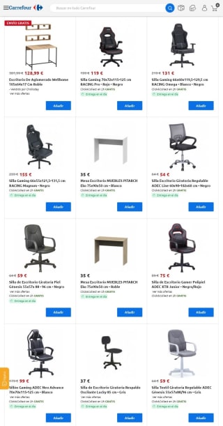 Hasta el -60% en Muebles desde Carrefour.