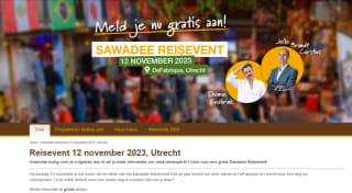 Gratis tickets voor Sawadee Reisevent in Utrecht 12 november